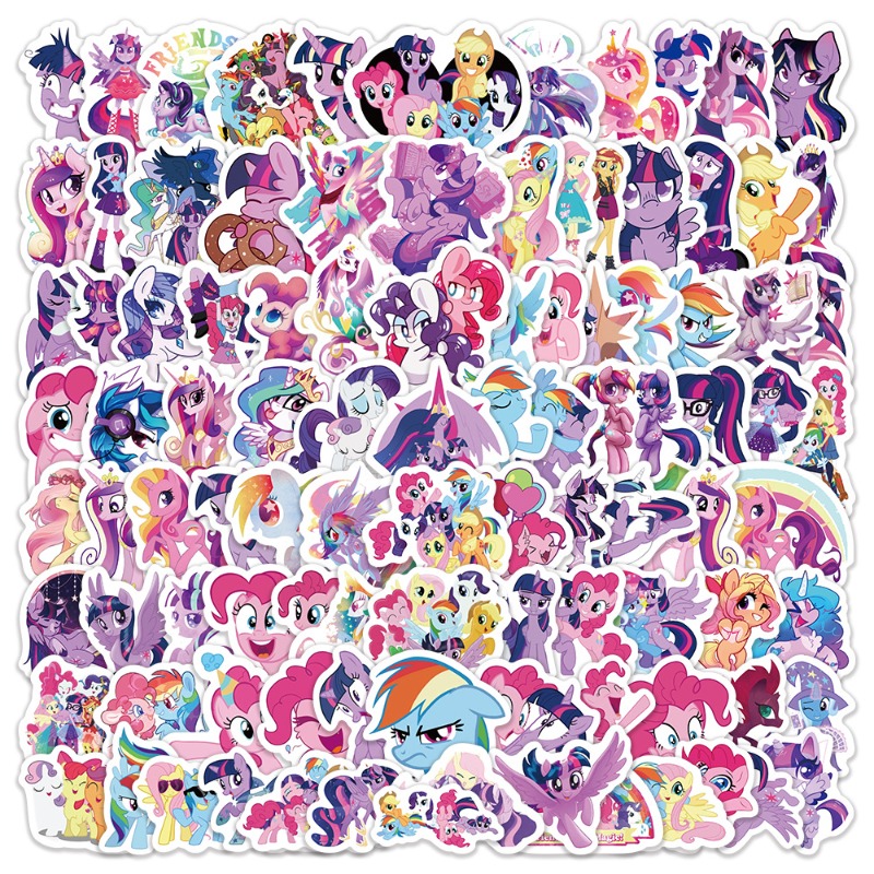 Anime Merchandise Gift - 100 adet Karikatür My Little Pony