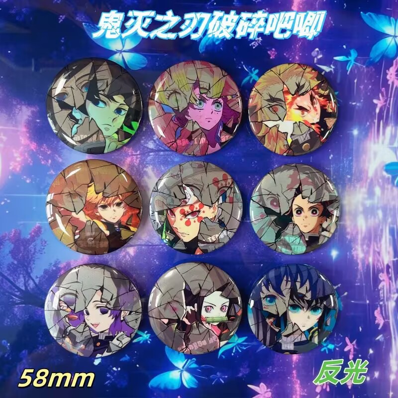 Anime Merchandise Demon Slayer - Demon Slayer Kırık Rozet Anime Rozetleri
