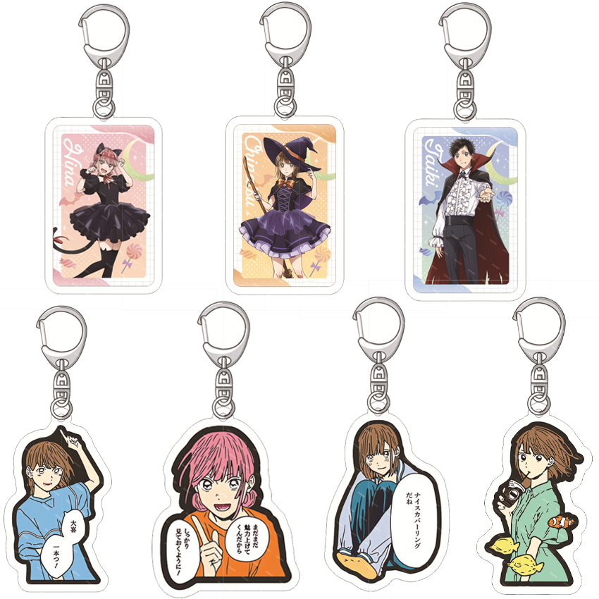 Anime Merchandise Box - 55MM Anime Mavi Kutu Akrilik Anahtarlık